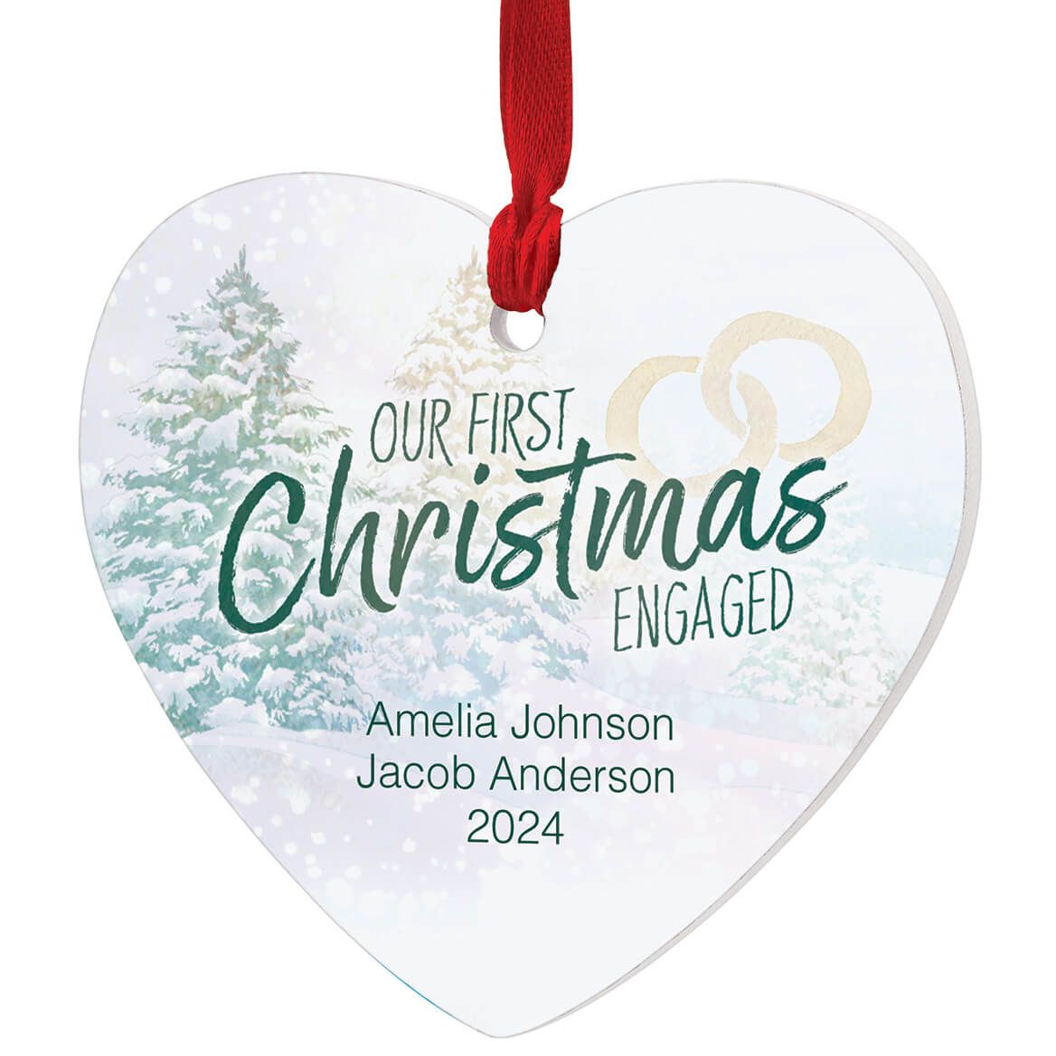 Personalized Our First Christmas Engaged Ornament + '-' + 375730