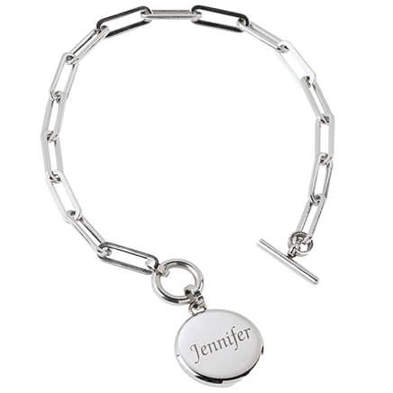 Personalized Paperclip Toggle Bracelet-375746