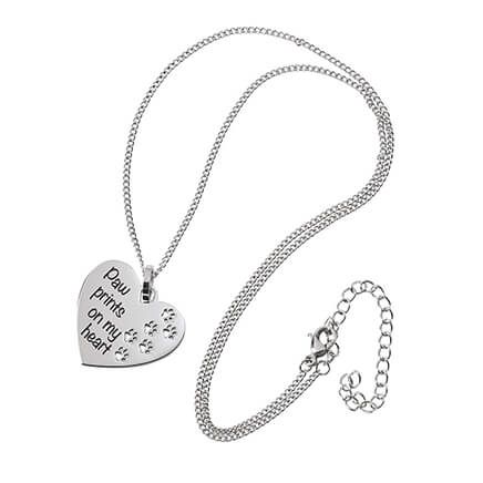 Personalized Paw Prints On My Heart Necklace-375748