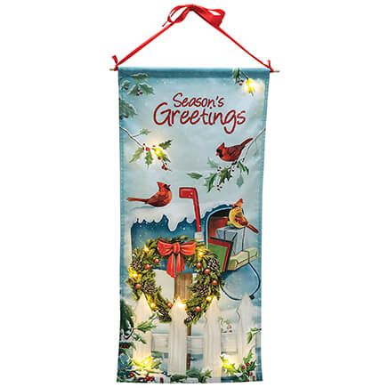 Lighted Season's Greetings Banner By Holiday Peak™-375781