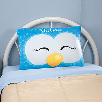 Personalized Blue Owl Pillowcase-375898