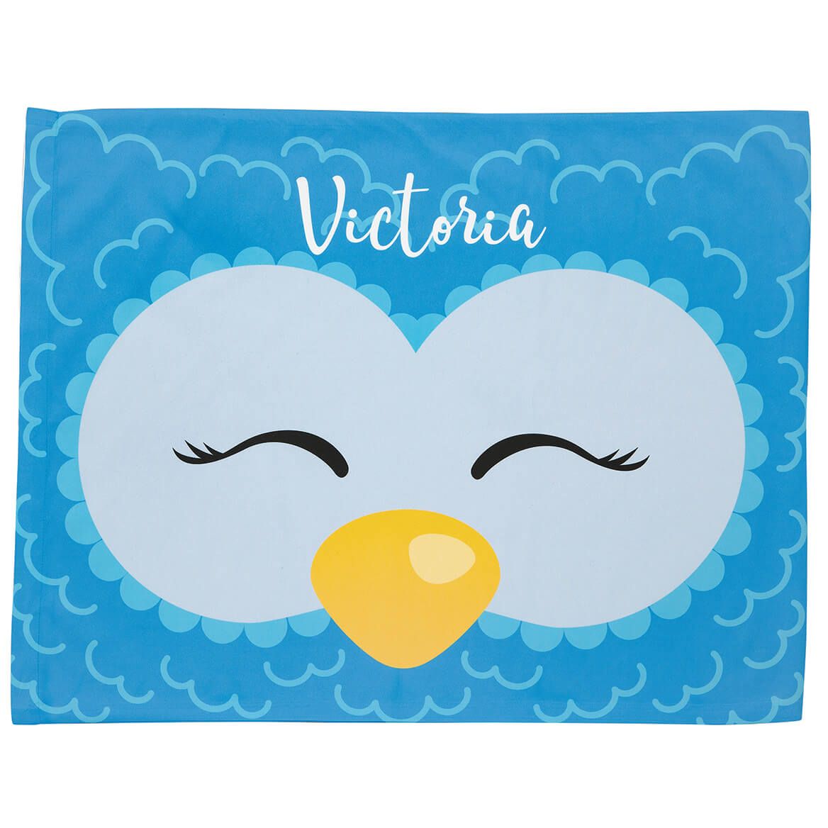 Personalized Blue Owl Pillowcase + '-' + 375898