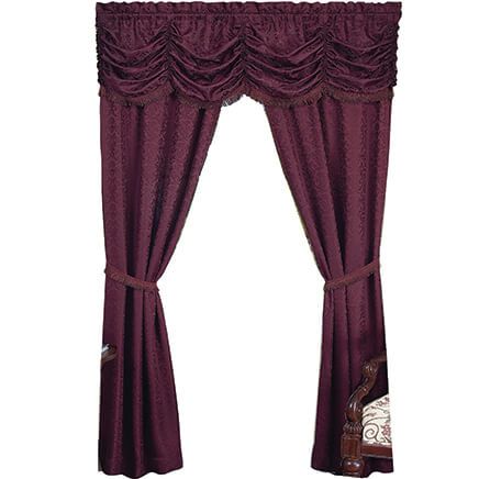 5-Pc. Panache Jacquard Damask Curtain Set-375966