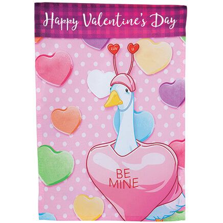 Valentine's Day Goose Garden Flag-376331