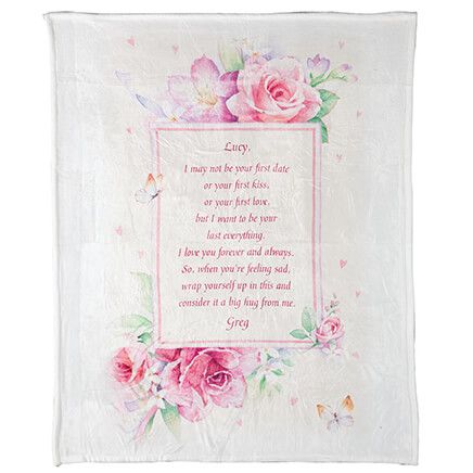 Personalized Love Letter Fleece Throw Blanket-376401