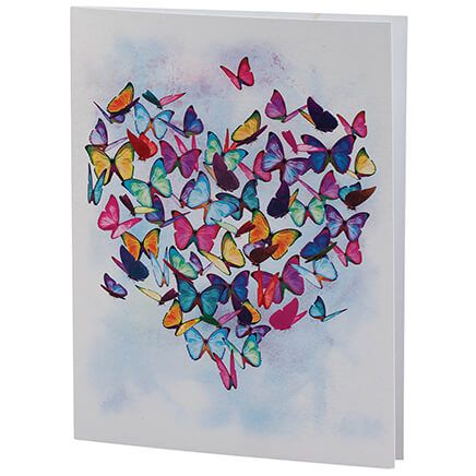 Butterfly Heart Notecards with Designer Envelopes, Set of 20-376413