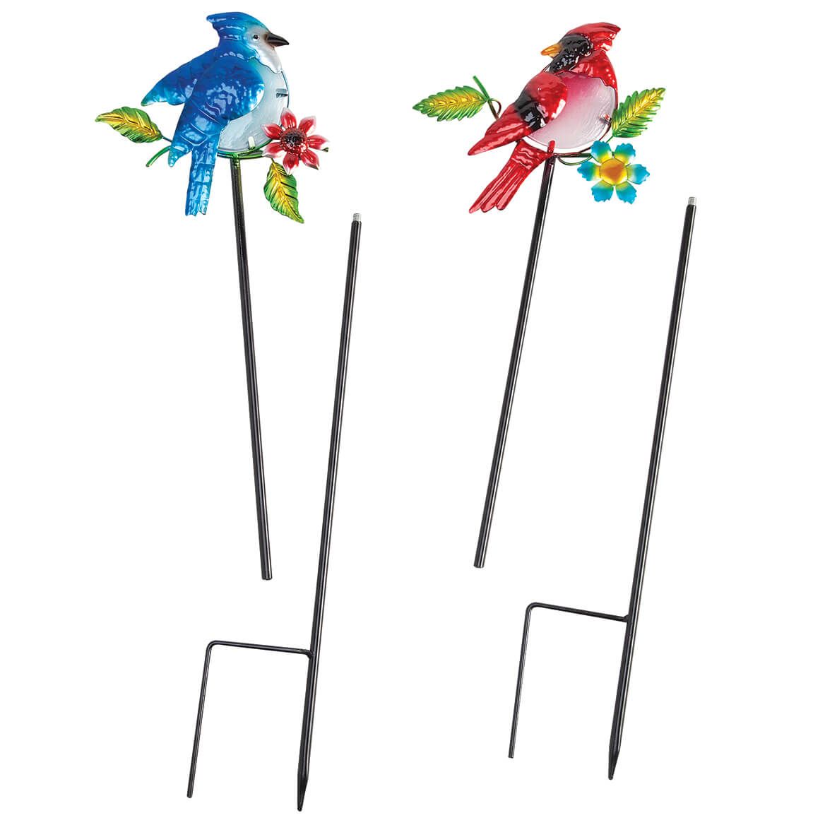 Metal and Glass Bird Stakes by Fox River™ Creations, Set of 2 + '-' + 376487