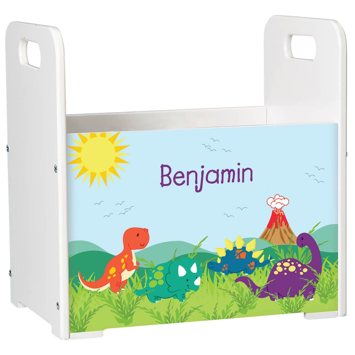 Personalized Dinosaurs Book Caddy + '-' + 376513