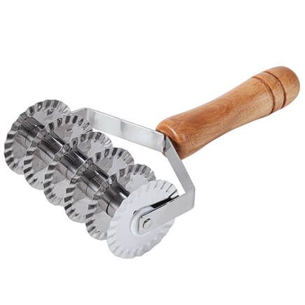 Stainless Steel Roller Cutter with Wooden Handle-376580
