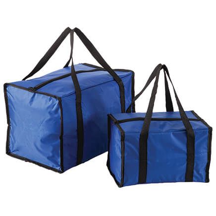 Insulated Blue Tote Bags, Set of 2-376594