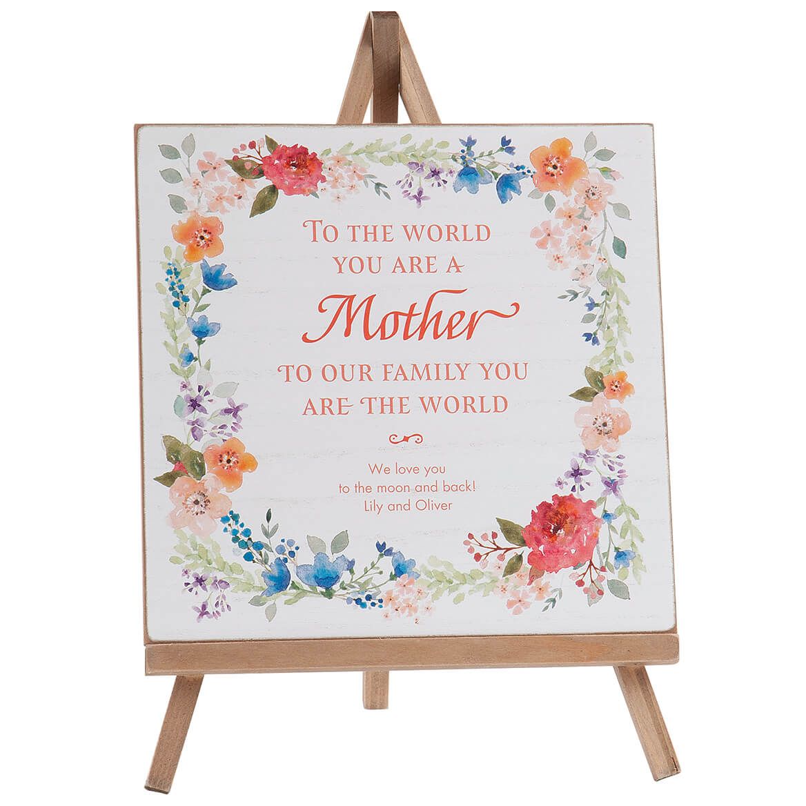 Personalized Mother Plaque On Easel + '-' + 376624
