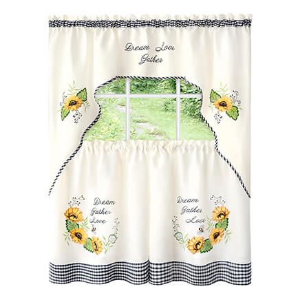 Sunflower Picnic Tier and Swag Curtain Set-376722