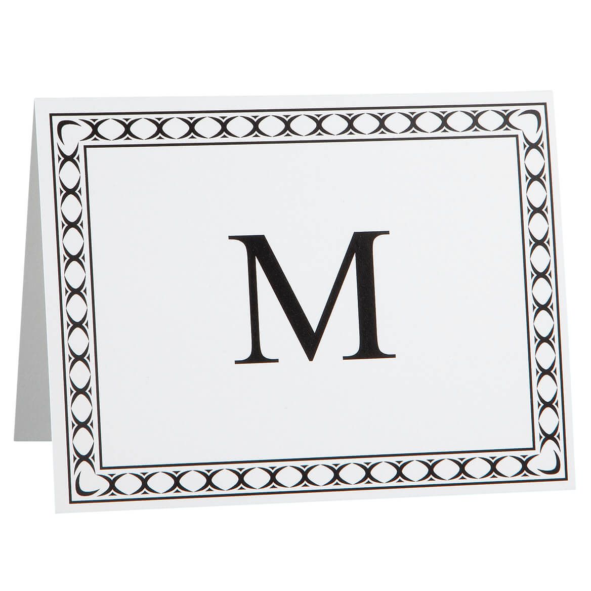 Personalized Single Initial Notecards with Border, Set of 20 + '-' + 376740