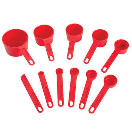 11-Pc. Red Measuring Cup/Spoon Set-376756