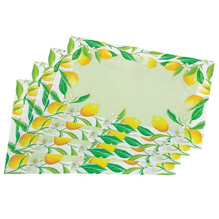 Lemon Design Placemats, Set of 4-376769