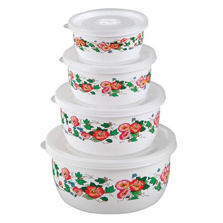 Nested Food Storage Set with Lids Set of 4  by Chef's Pride-376857