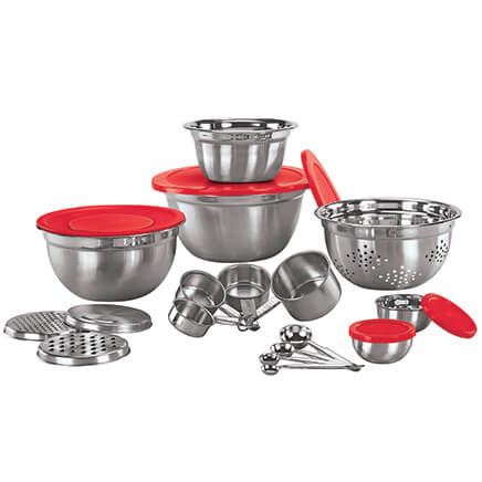 23-Pc. Stainless Steel Food Prep and Storage Set by Home Marketplace-376885