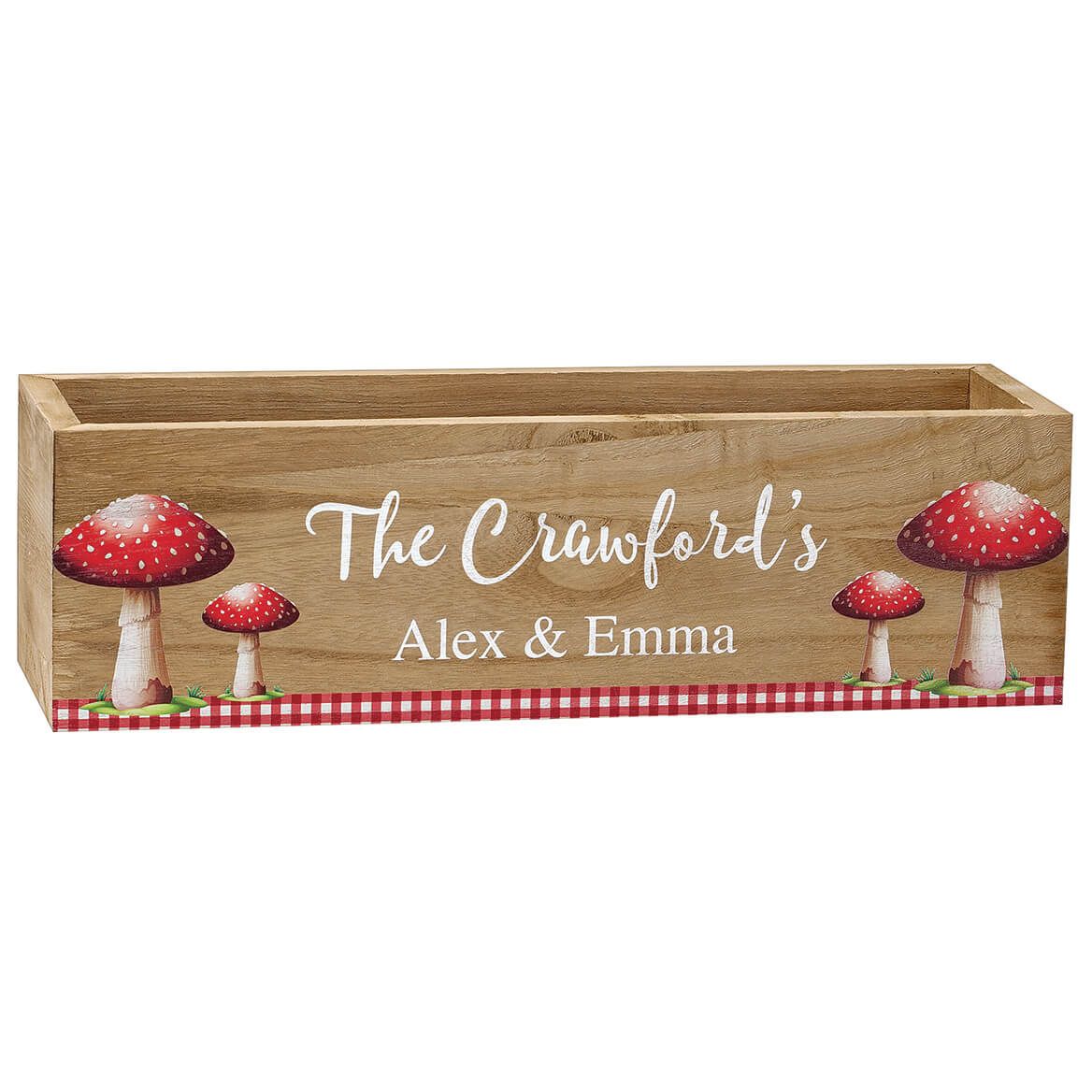 Personalized Toadstool Wooden Planter Box + '-' + 376887