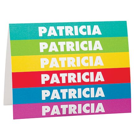 Personalized Bright Striped Notecards, Set of 20-376889