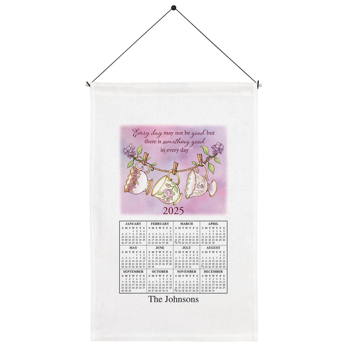 Personalized Tea for Three Calendar Towel + '-' + 376985