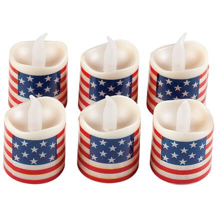 Patriotic Battery-Operated Candles by Holiday Peak™, Set of 6-377009