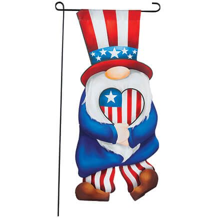 Patriotic Gnome-Shaped Garden Flag-377019