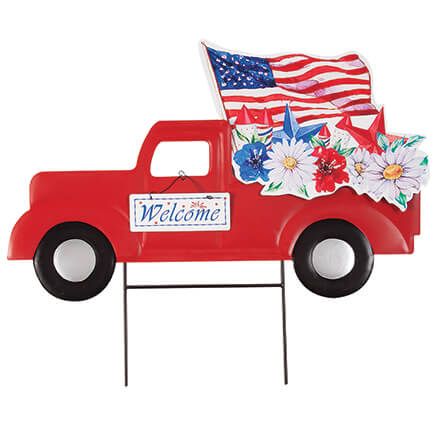 Patriotic Red Truck Stake by Fox River Creations™-377023