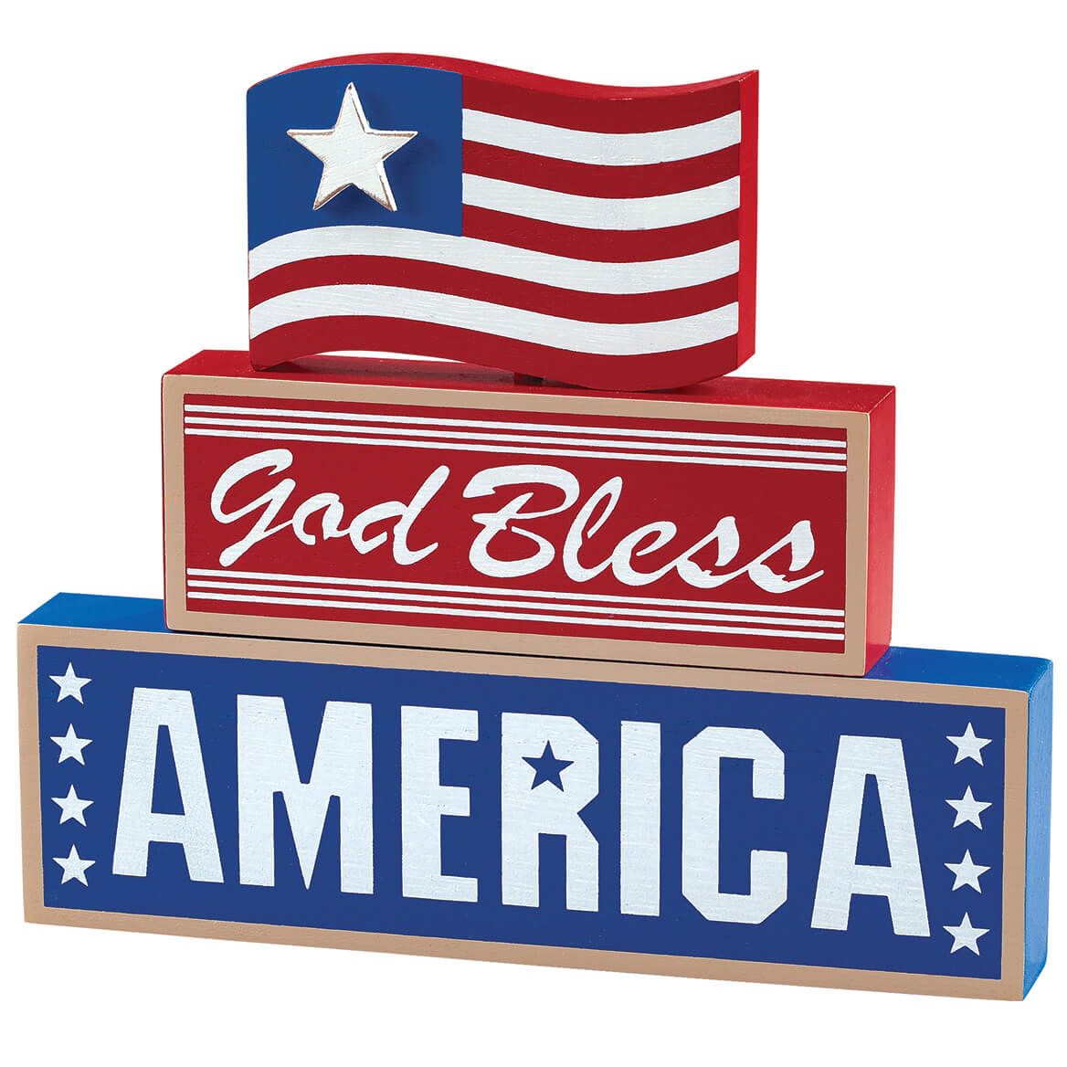 God Bless America Table Sitter by Holiday Peak™ + '-' + 377024