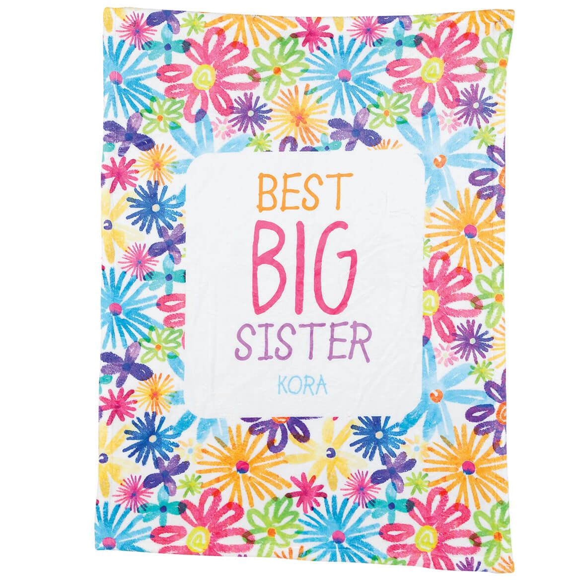 Personalized Best Big Sister Blanket + '-' + 377028