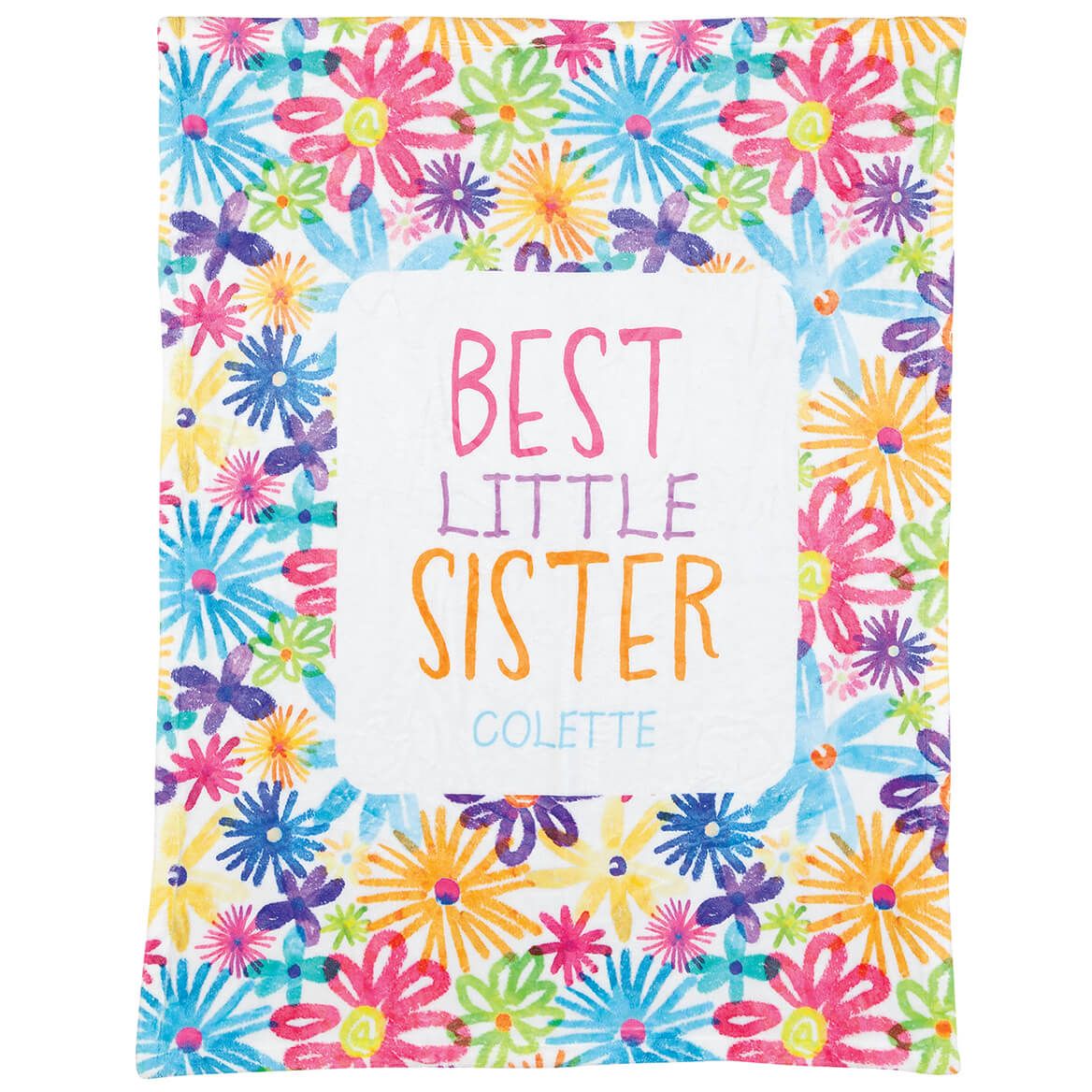 Personalized Best Little Sister Blanket + '-' + 377029