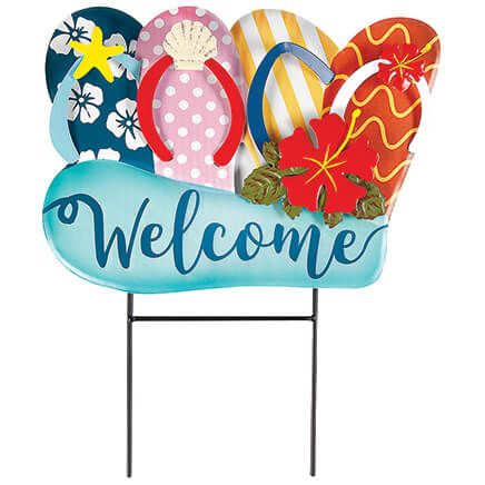 Welcome Flip Flop Stake by Fox River™ Creations-377072