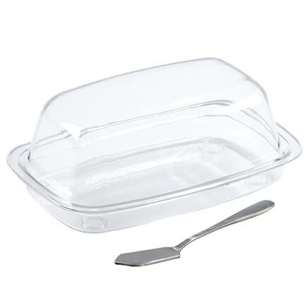 Covered Butter Dish with Knife-377109
