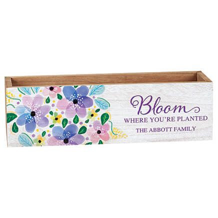 Personalized Bloom Wooden Planter Box-377114