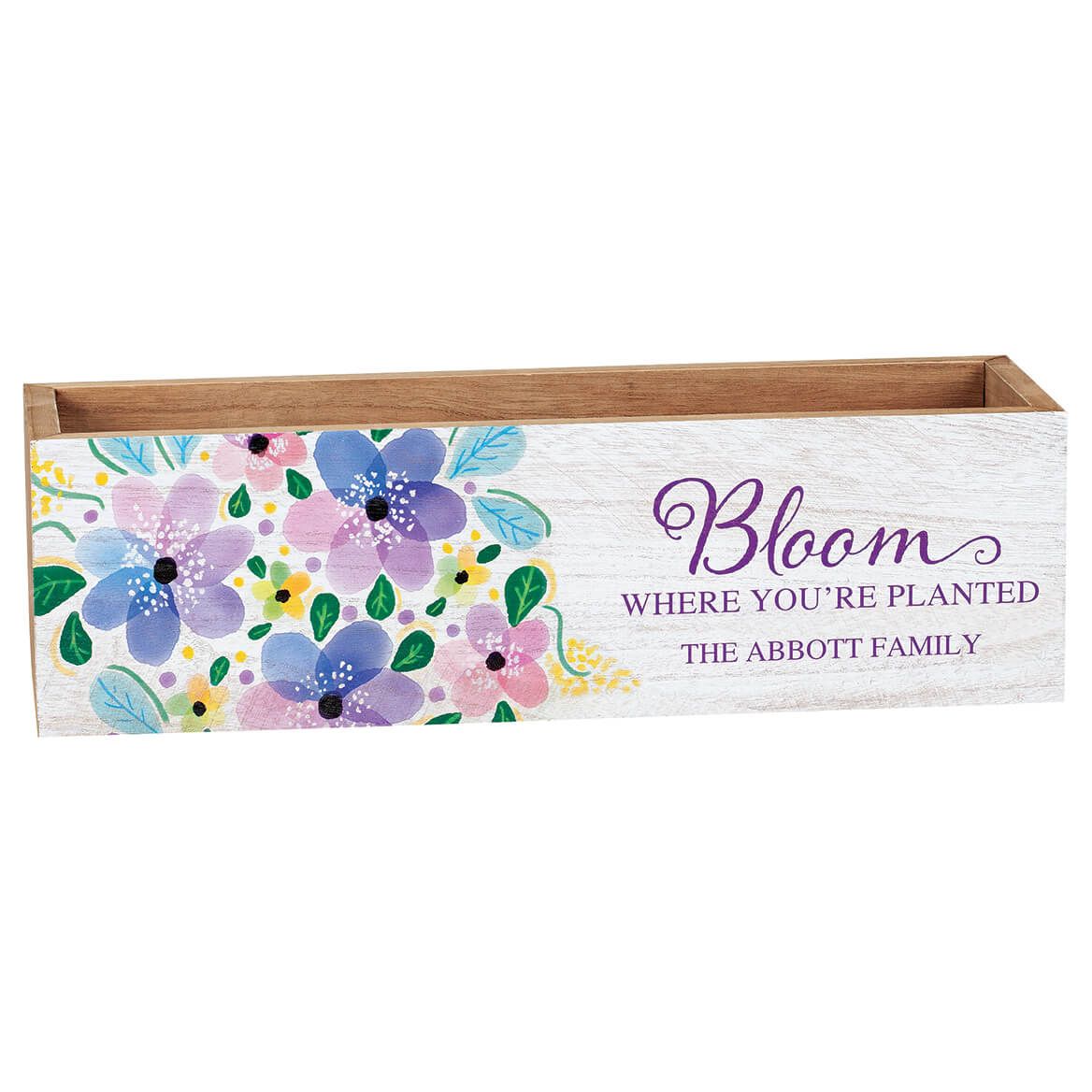 Personalized Bloom Wooden Planter Box + '-' + 377114