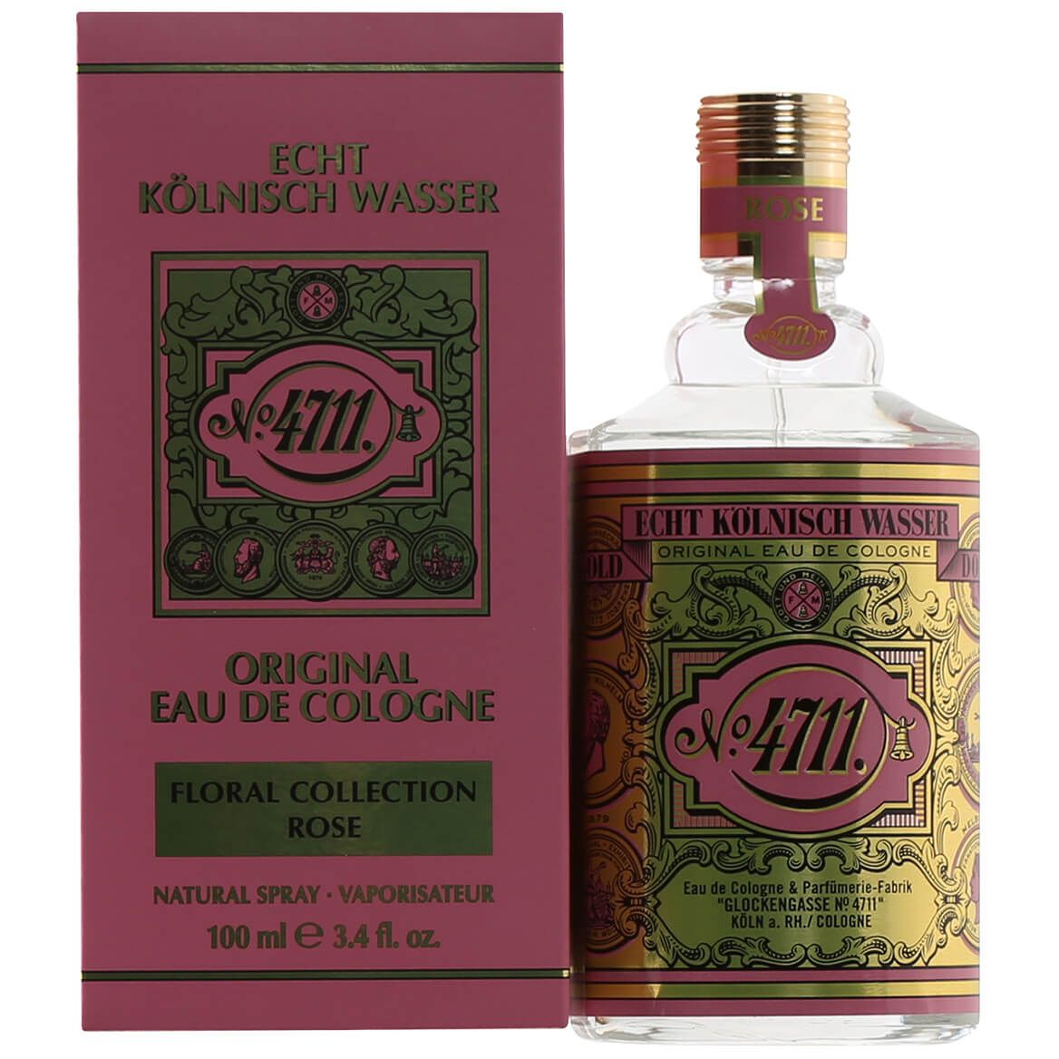 4711 By Mulhens Floral Unisex Collection Rose EDC, 3.4 fl. oz. + '-' + 377226