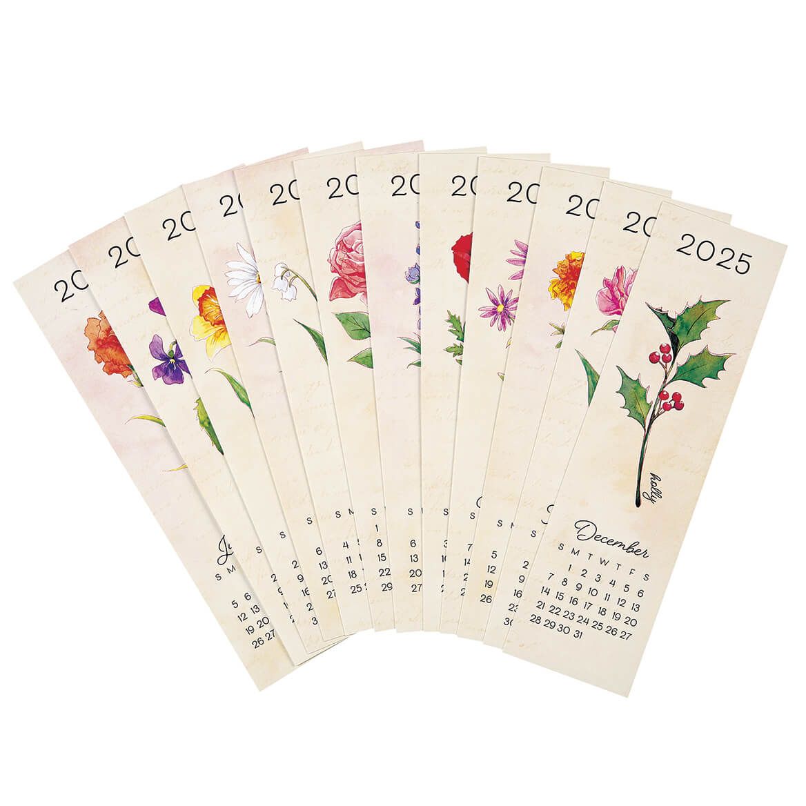 Flower of the Month Bookmarks, Set of 12 + '-' + 377368