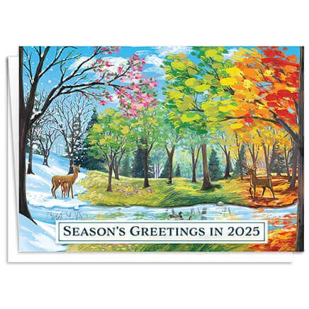 Personalized Seasonal Landscape Calendar Cards, Set of 20-377385