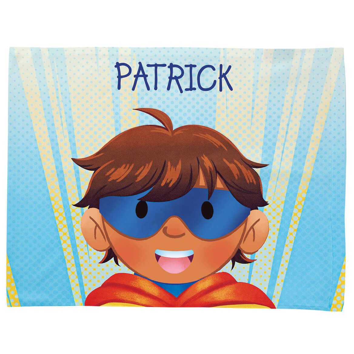 Personalized Superhero Boy Pillowcase + '-' + 377439
