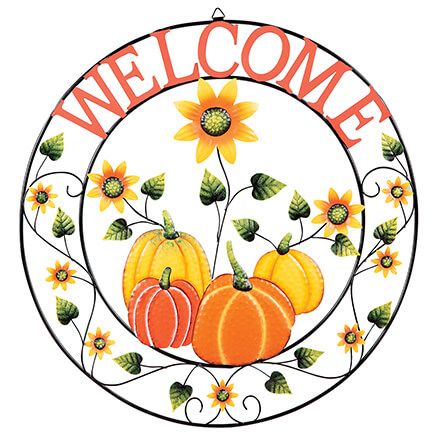 Metal Fall Welcome Sign by Fox River™ Creations-377467