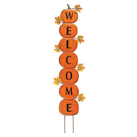 Welcome Pumpkins Metal Stake by Fox River™ Creations-377468