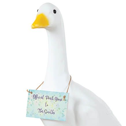 Personalized Spring Flowers Goose Sign-377473