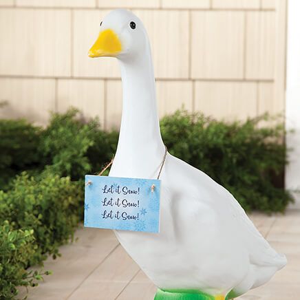 Personalized Snowflakes Goose Sign-377476