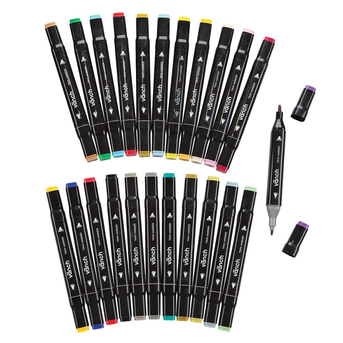 Dual-Tip Art Markers, Set of 24 + '-' + 377484