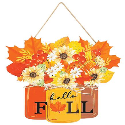 Hello Fall Hanging Sign by Holiday Peak™-377528