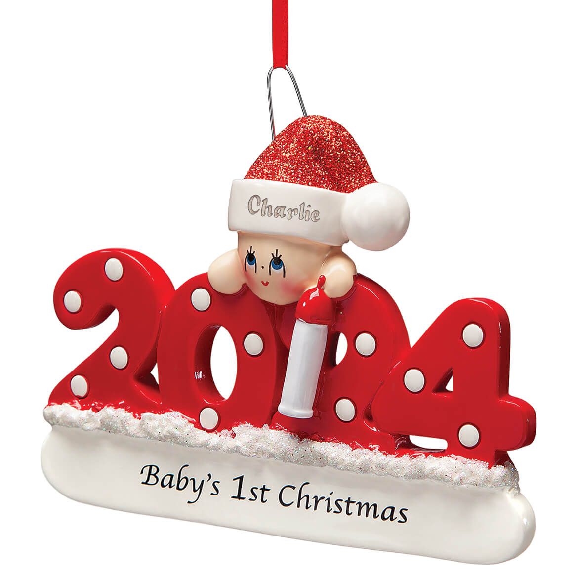 Personalized 2024 Baby's First Christmas Ornament + '-' + 377549