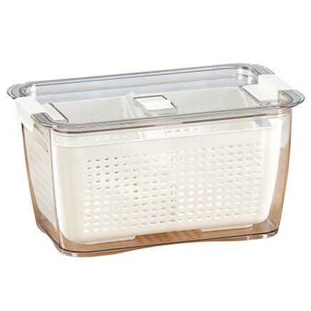 Storage Container with Drain Basket and Divider by Chef's Pride™-377574