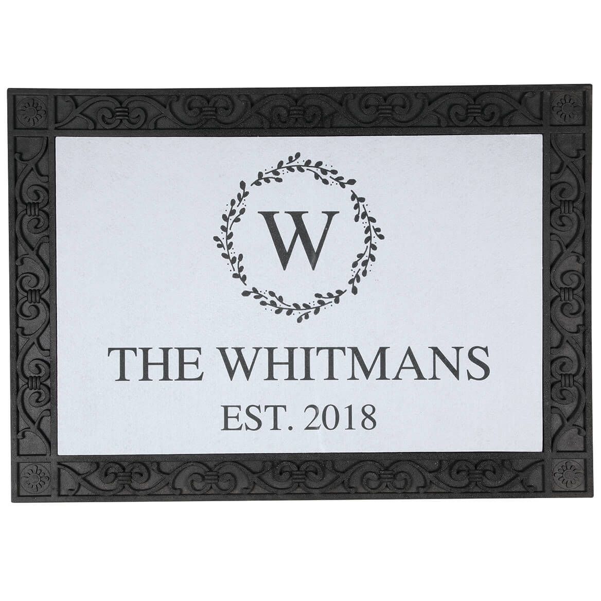 Personalized Monogram Vine Welcome Doormat + '-' + 377646