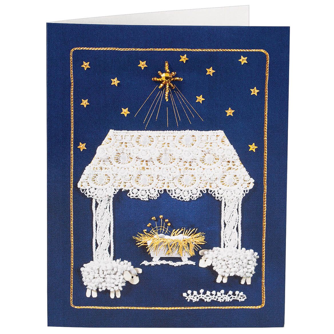 Non-Personalized Satin Nativity Collage Cards, Set of 20 + '-' + 377668