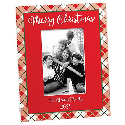 Personalized Holiday Plaid Christmas Frame-377728