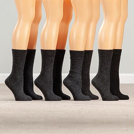 Marled Thermal Crew Socks, 8 Pairs-377877